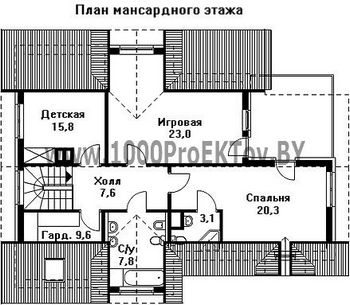 Проект дома из блоков 1147