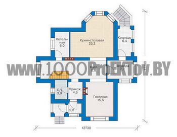 Проект каменного дома 1087