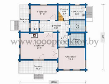Проект деревянного дома 1071