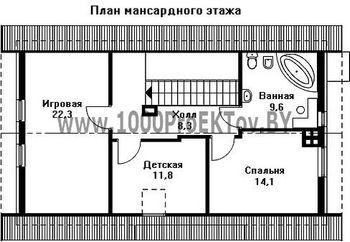 Проект дома из блоков 1380