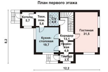 Проект дома из блоков 1797