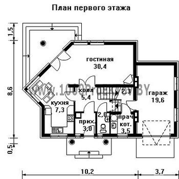 Проект дома из блоков 1349