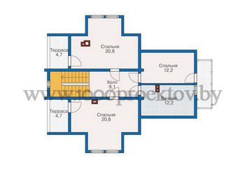 Проект деревянного дома 1076