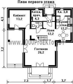 Проект дома из блоков 1217