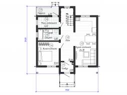 Проект каркасного дома 2-11-1