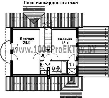 Проект дома из блоков 1204