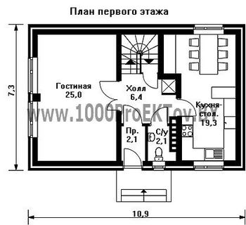 Проект дома из блоков 1492