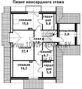 Проект дома из блоков 1334