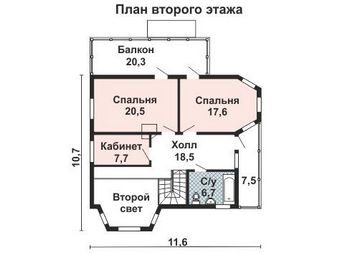 Проект дома из блоков 10-2248