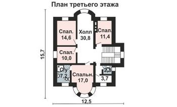 Проект дома из блоков 10-2204