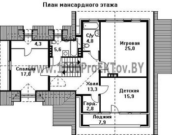 Проект дома из блоков 1169