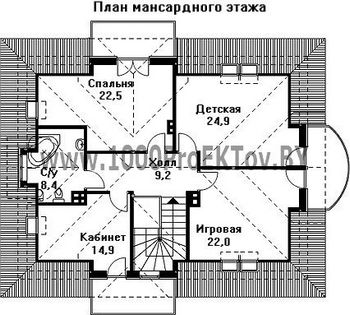Проект дома из блоков 1435