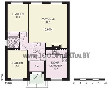 Проект дома из блоков 1122