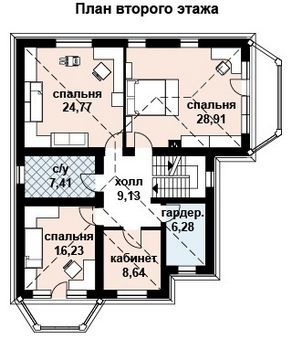 Проект дома из блоков 10-2029