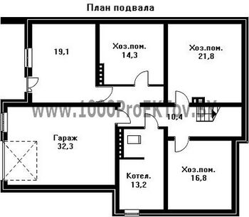Проект дома из блоков 1268