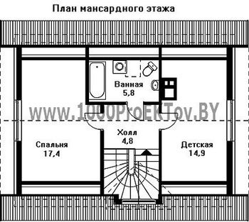 Проект дома из блоков 1394