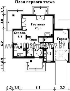 Проект дома из блоков 1446