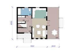 Проект каркасного дома 2-23-1
