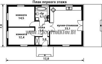 Проект дома из блоков 1519
