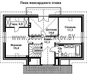 Проект дома из блоков 1383