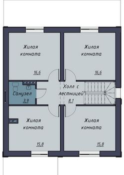 Проект дома из блоков 10-2041