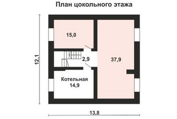 Проект дома из блоков 10-2165