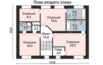 Проект дома из блоков 10-2108-4