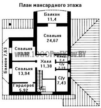 Проект дома из блоков 1513