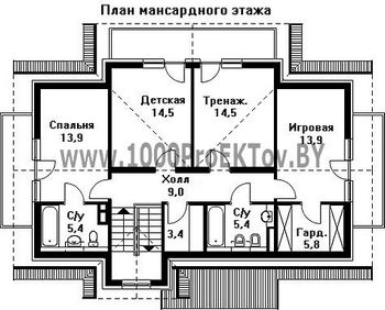 Проект дома из блоков 1141