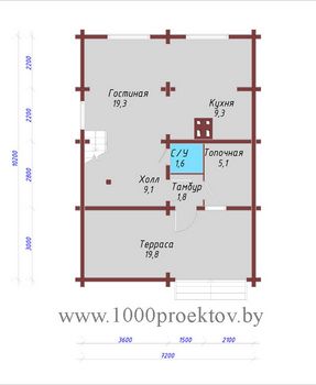 Проект деревянного дома 3-15