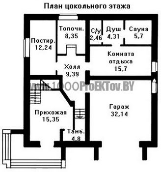 Проект дома из блоков 1514