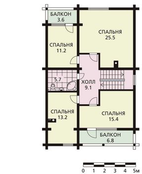 Проект деревянного дома 1052