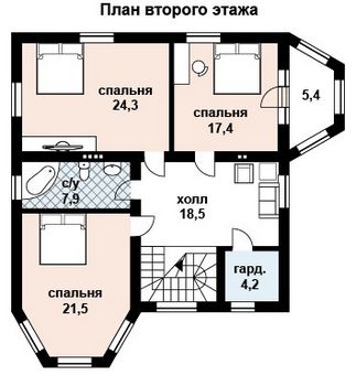 Проект дома из блоков 10-2042