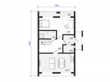 Проект каркасного дома 2-30-3