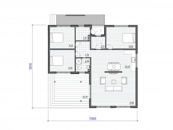 Проект каркасного дома 2-29
