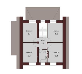 Проект дома из блоков 1207