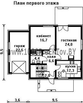 Проект дома из блоков 1343