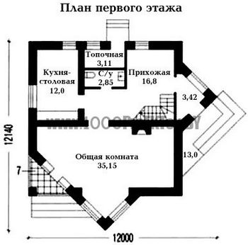Проект дома из блоков 1499