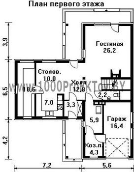 Проект дома из блоков 1146