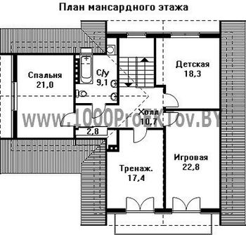 Проект дома из блоков 1453