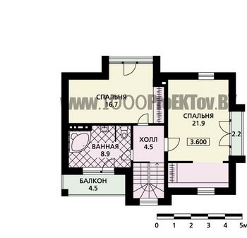 Проект дома из блоков 1124