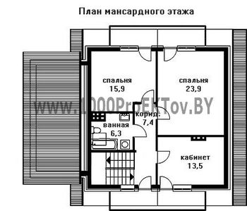 Проект дома из блоков 1343