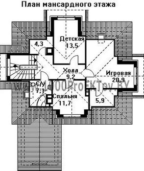 Проект дома из блоков 1228