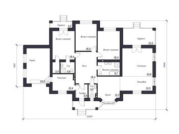 Проект дома из блоков 1563