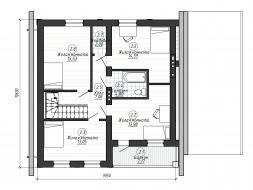 Проект дома из блоков 1-48