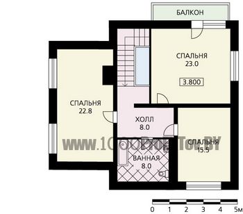 Проект дома из блоков 1102