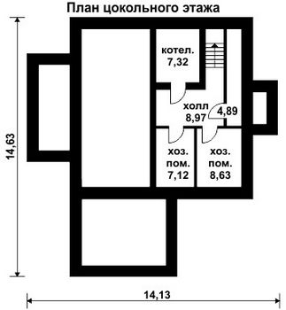 Проект дома из блоков 10-2089