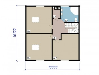 Проект каркасного дома 2-18
