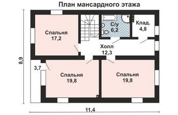 Проект дома из блоков 10-1601-2