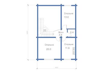 Проект деревянного дома 1077